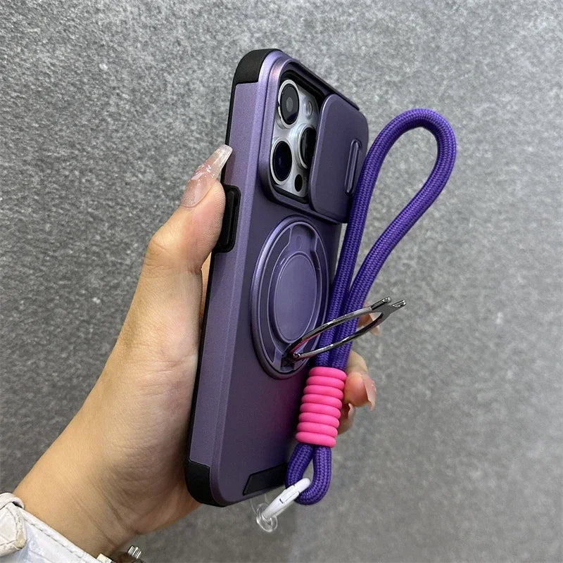 Armor Magnetic Bracket Case for iPhone Trendolya