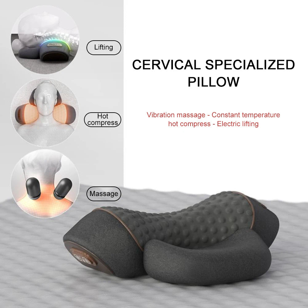 Electric Neck Massage Pillow Heating & Vibration Trendolya