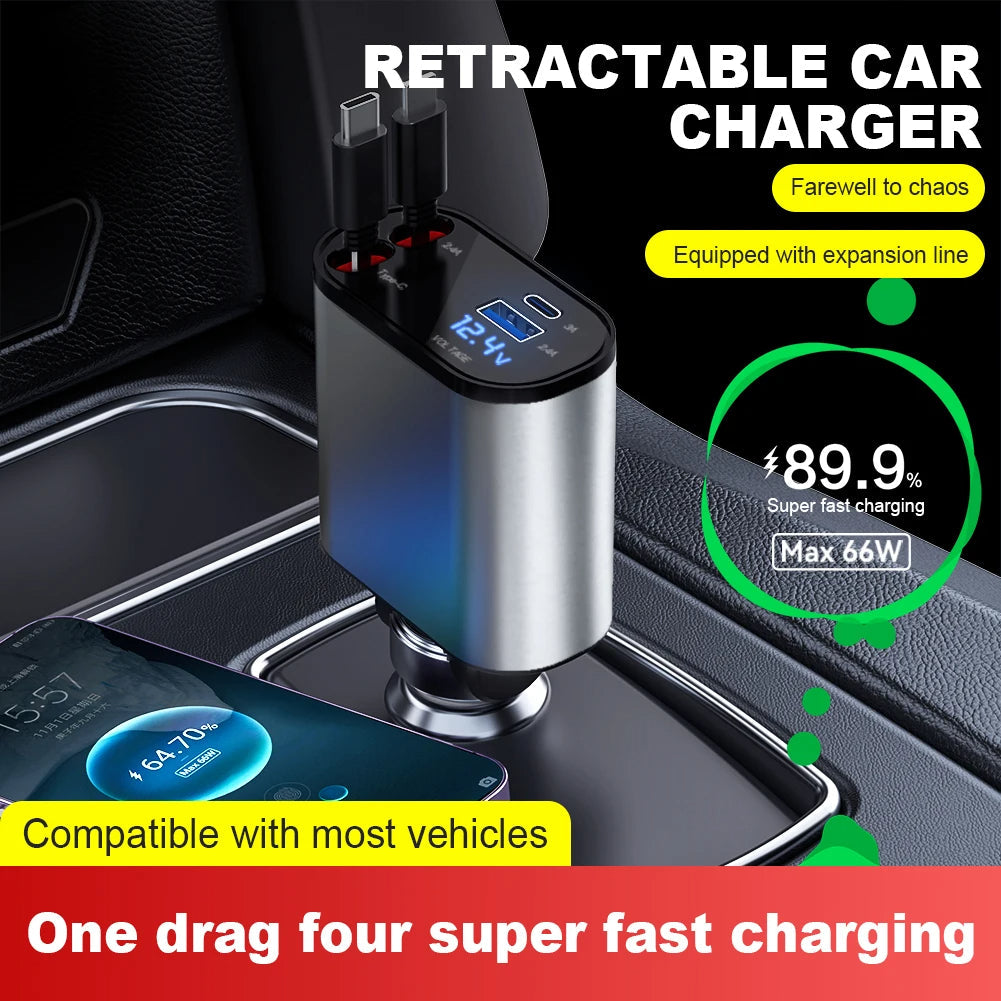Retractable Car Charger Trendolya