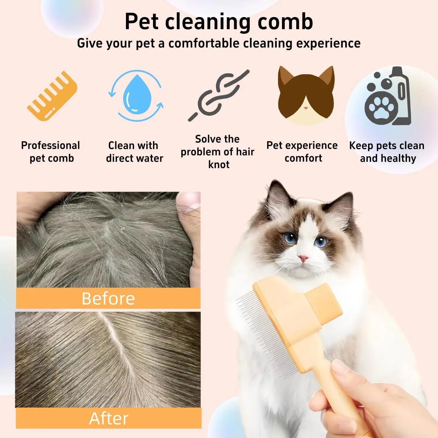 Pet Hair & Flea Comb Trendolya