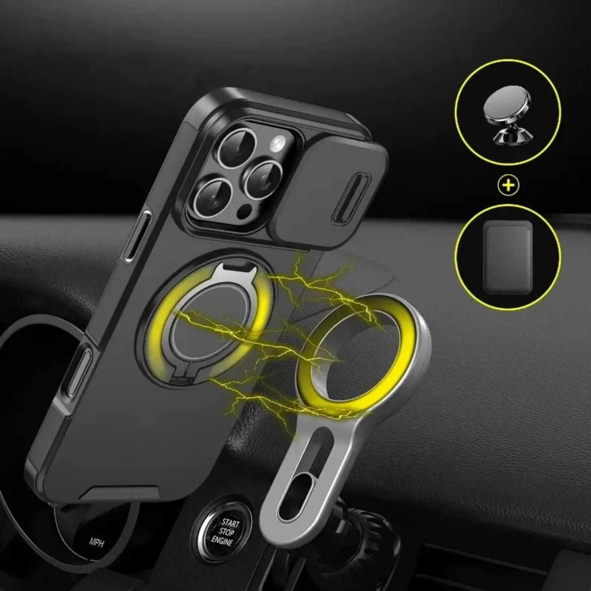 Armor Magnetic Bracket Case for iPhone Trendolya