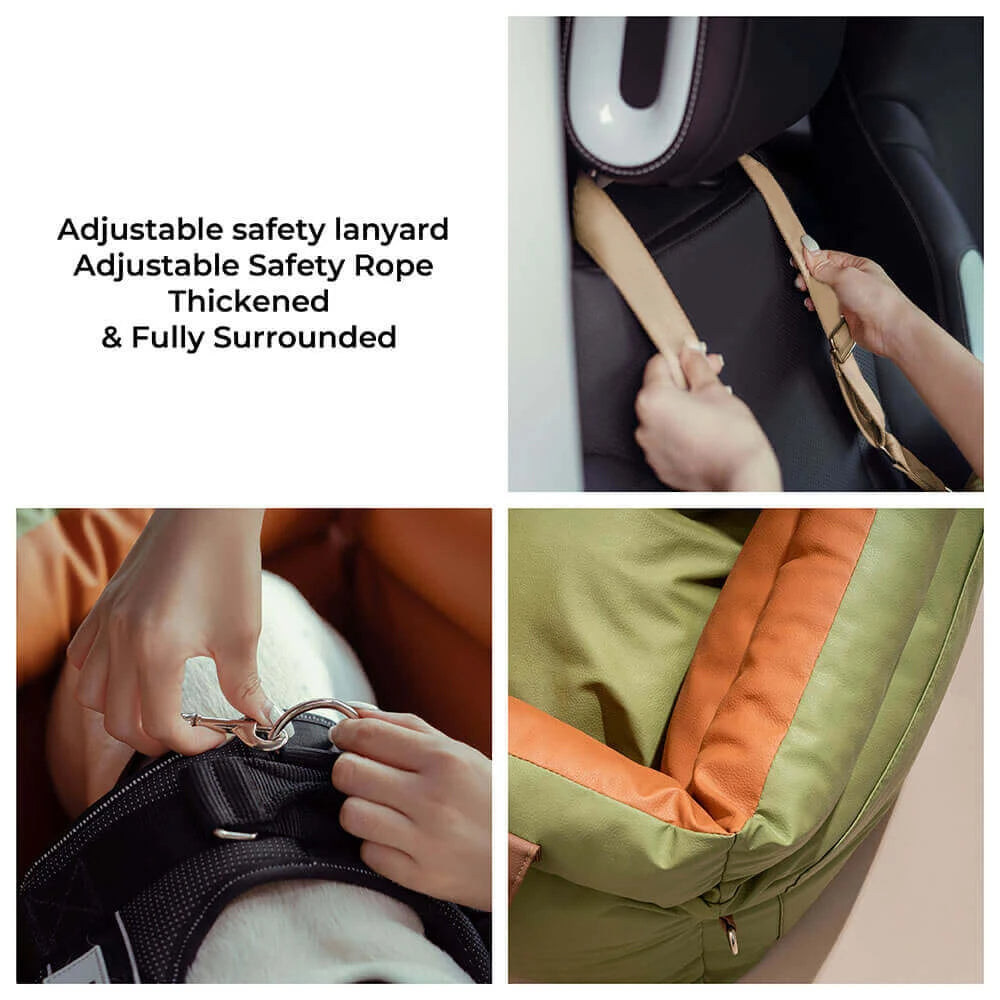 Dog Car Seat Bed with Safety Buckle Trendolya