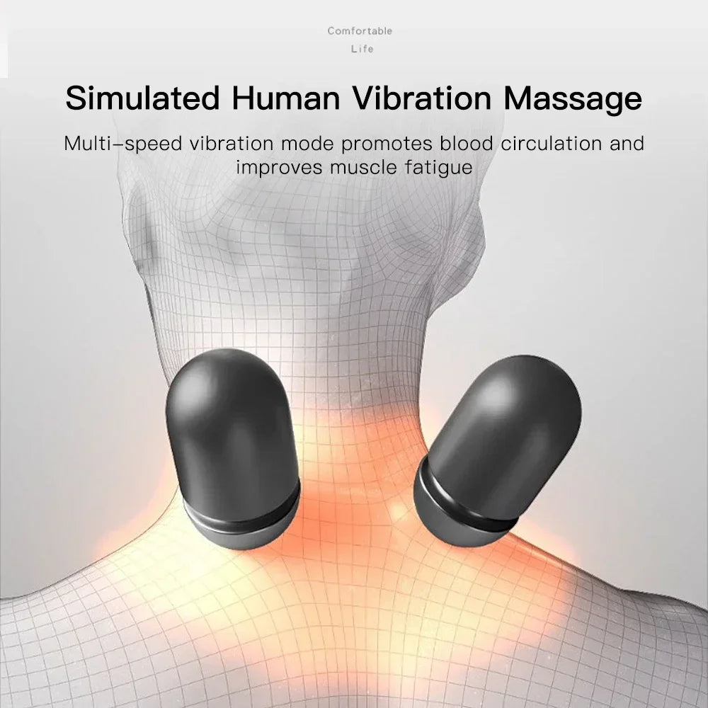 Electric Neck Massage Pillow Heating & Vibration Trendolya