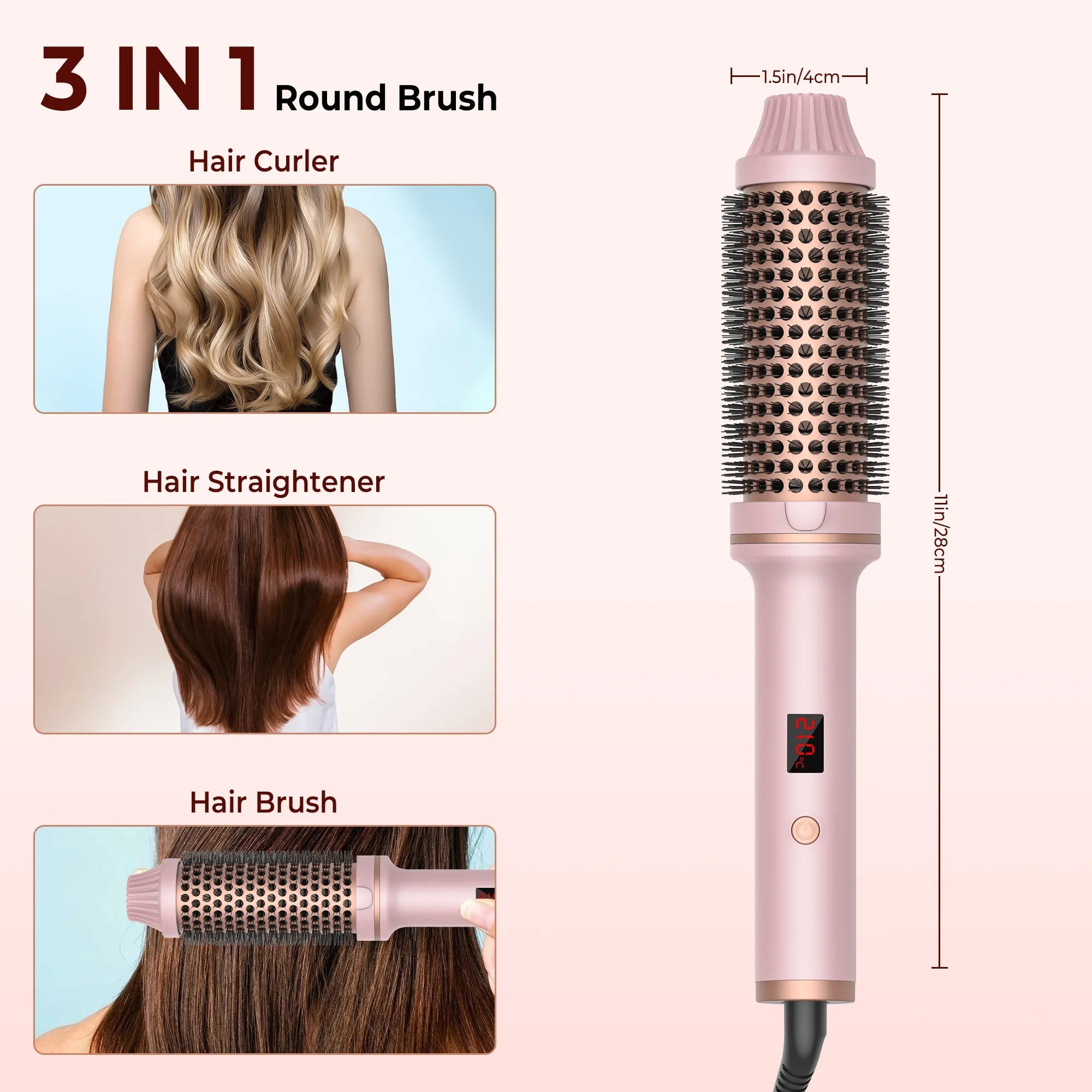 Ceramic Hair Curler Brush Trendolya