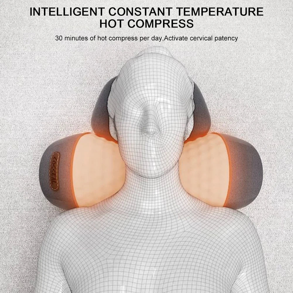 Electric Neck Massage Pillow Heating & Vibration Trendolya