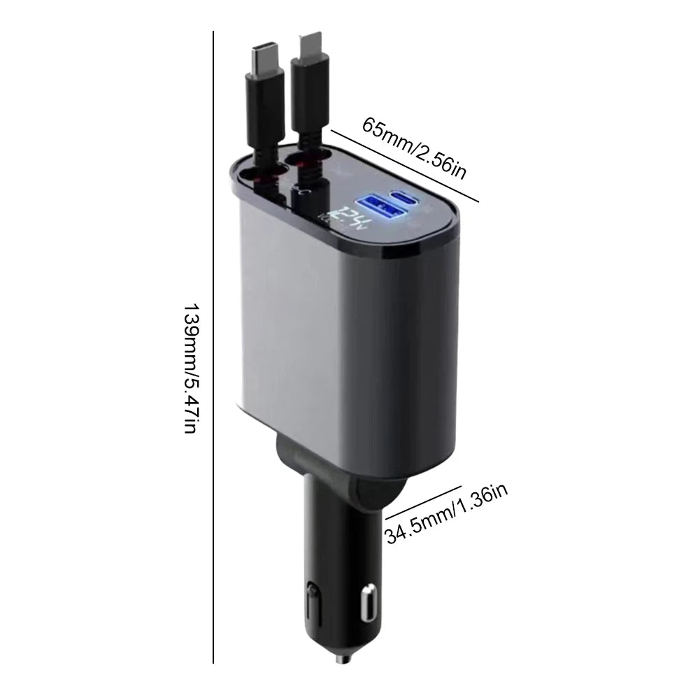 Retractable Car Charger Trendolya