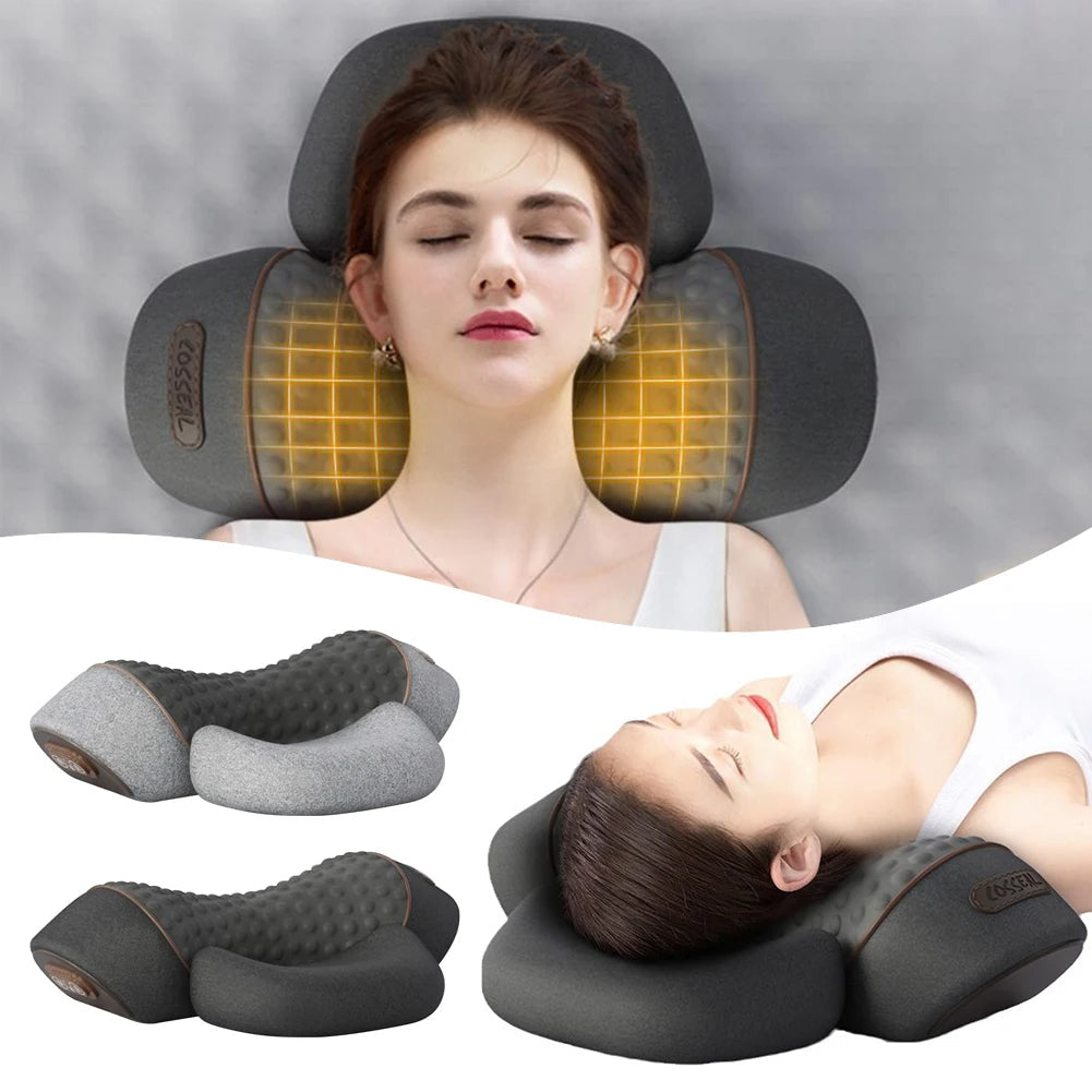 Electric Neck Massage Pillow Heating & Vibration Trendolya