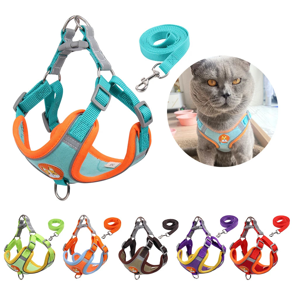 Pet Cat Harness And Leash Set Trendolya