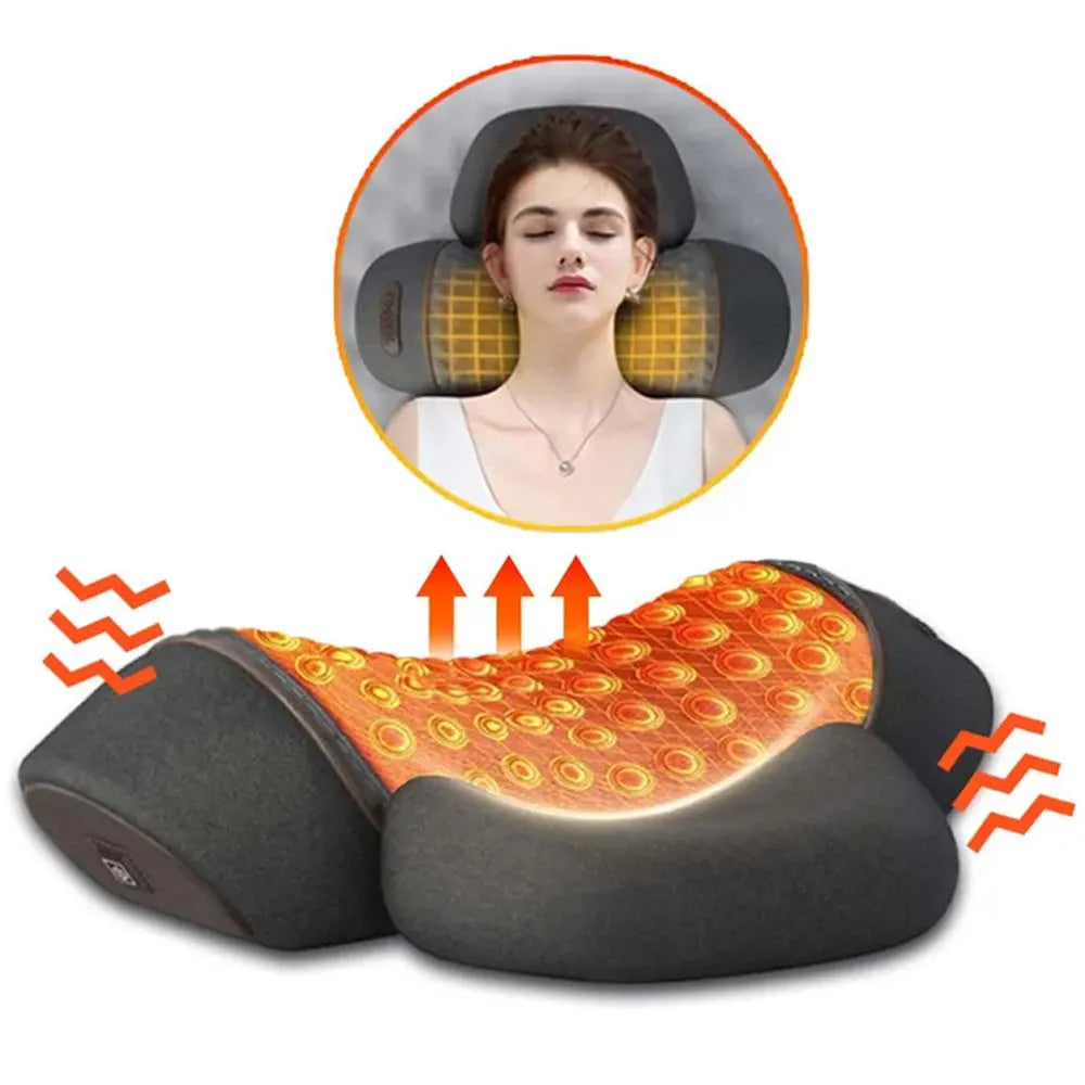 Electric Neck Massage Pillow Heating & Vibration Trendolya