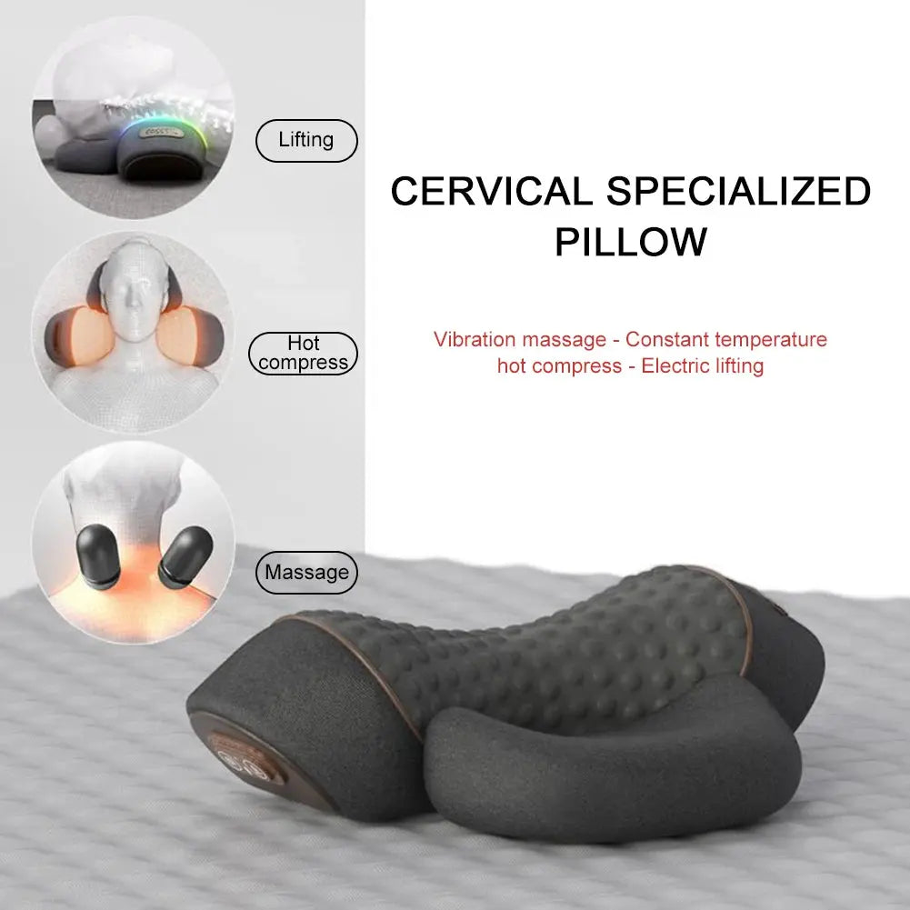Electric Neck Massage Pillow Heating & Vibration Trendolya