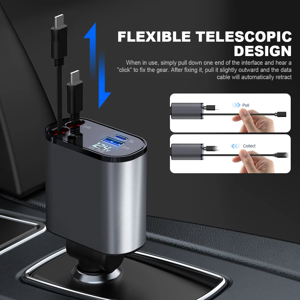 Retractable Car Charger Trendolya