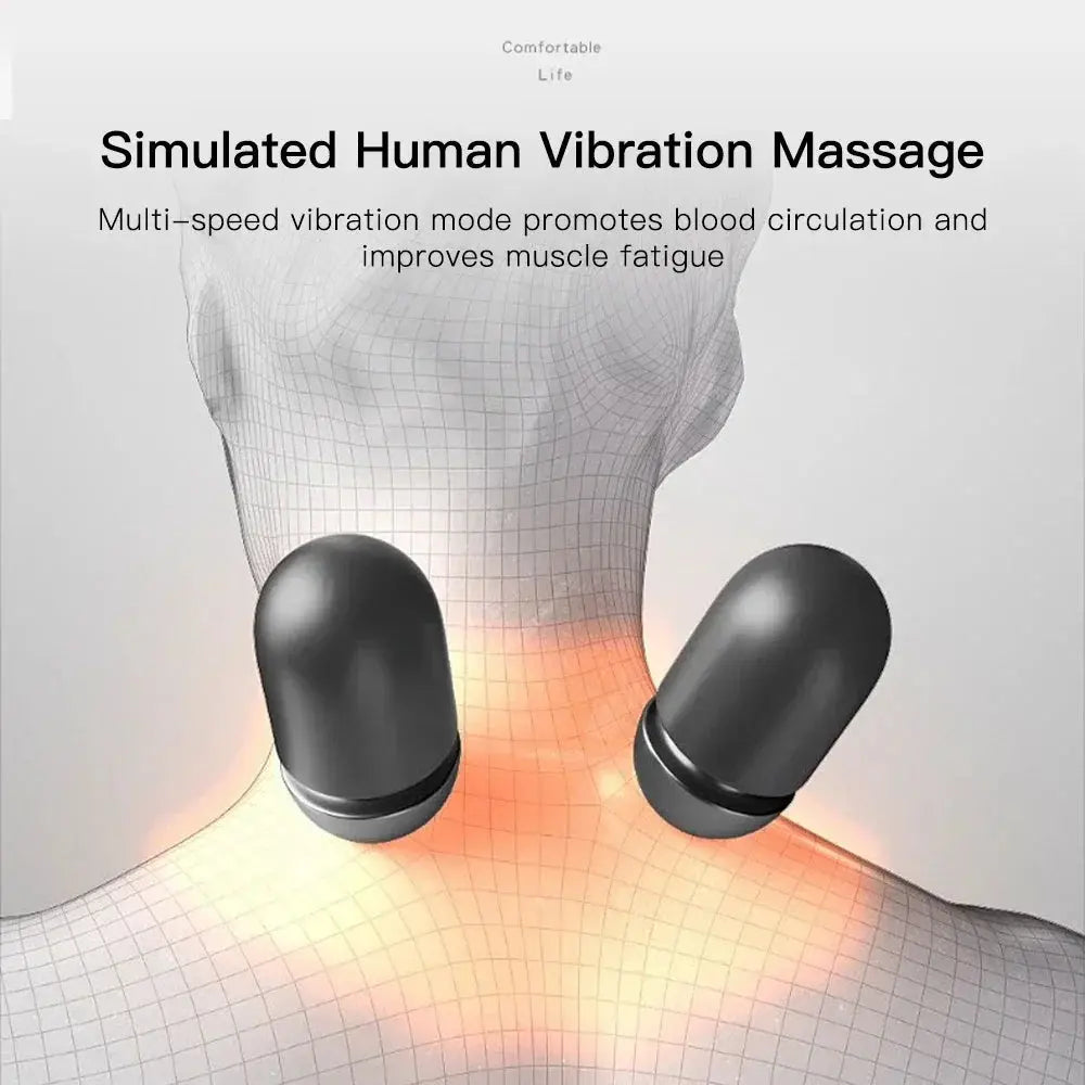 Electric Neck Massage Pillow Heating & Vibration Trendolya