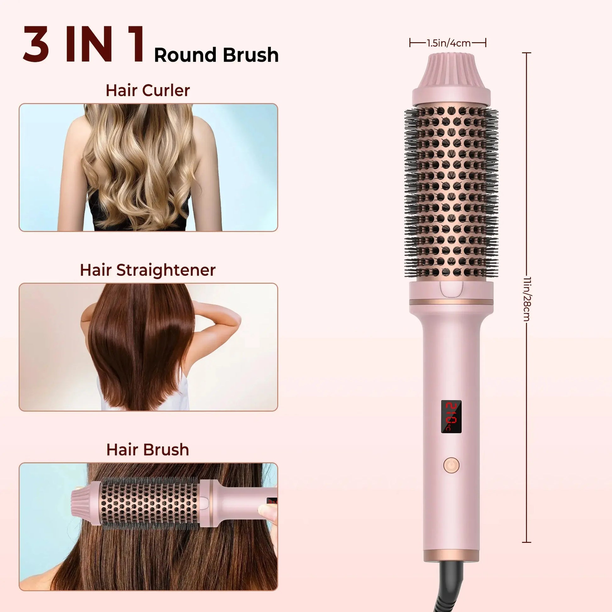 Ceramic Hair Curler Brush Trendolya
